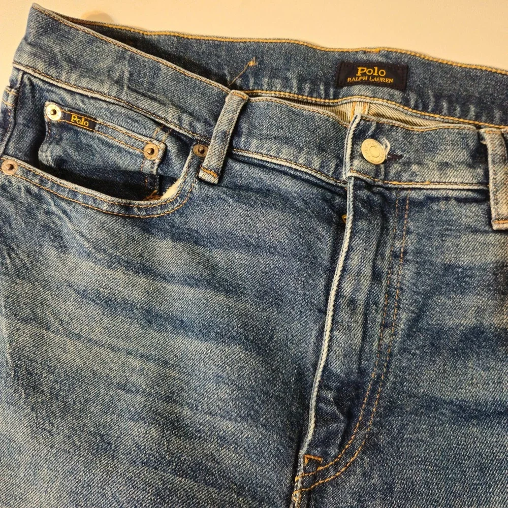 Polo Ralph Lauren Jeans‎ Mens 32 Blue Straight Leg Stretch Denim Medium Wash